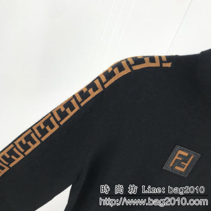 FENDI芬迪 高版本 18ss秋冬新款 舒適柔軟 高領羊毛衫 FF系列 100%羊毛面料 ydi2323